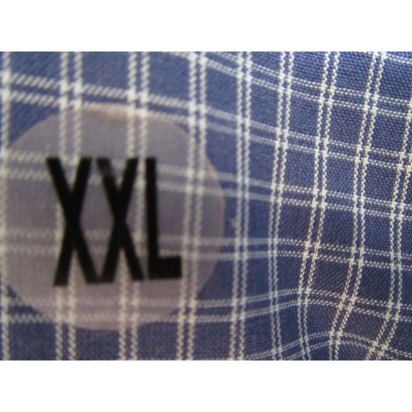 Mens Saddlebred Easy Care Navy White Mini Check XXL Buttondown Shirt New - Picture 5 of 9
